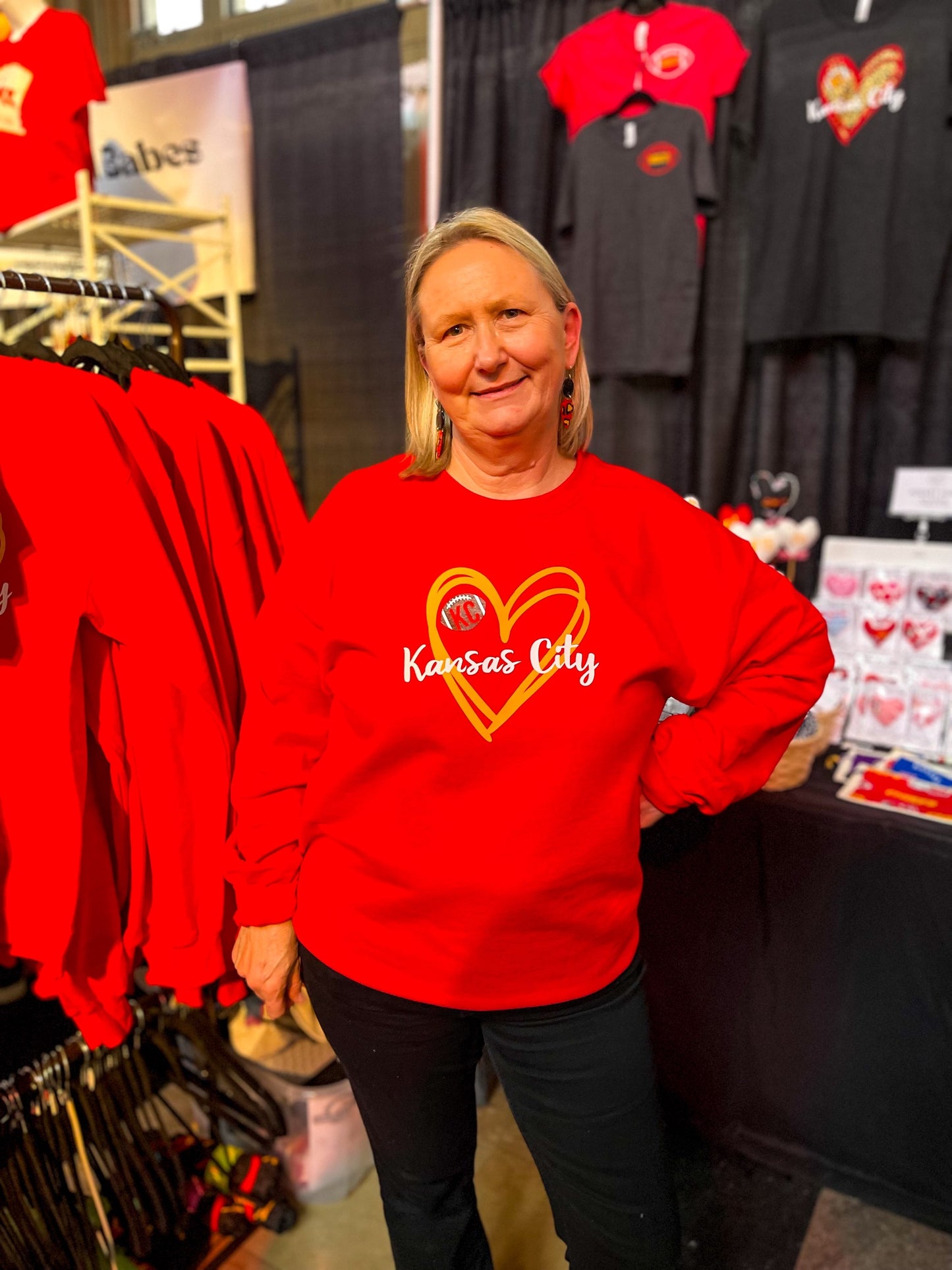 KC Football Heart Sweatshirt