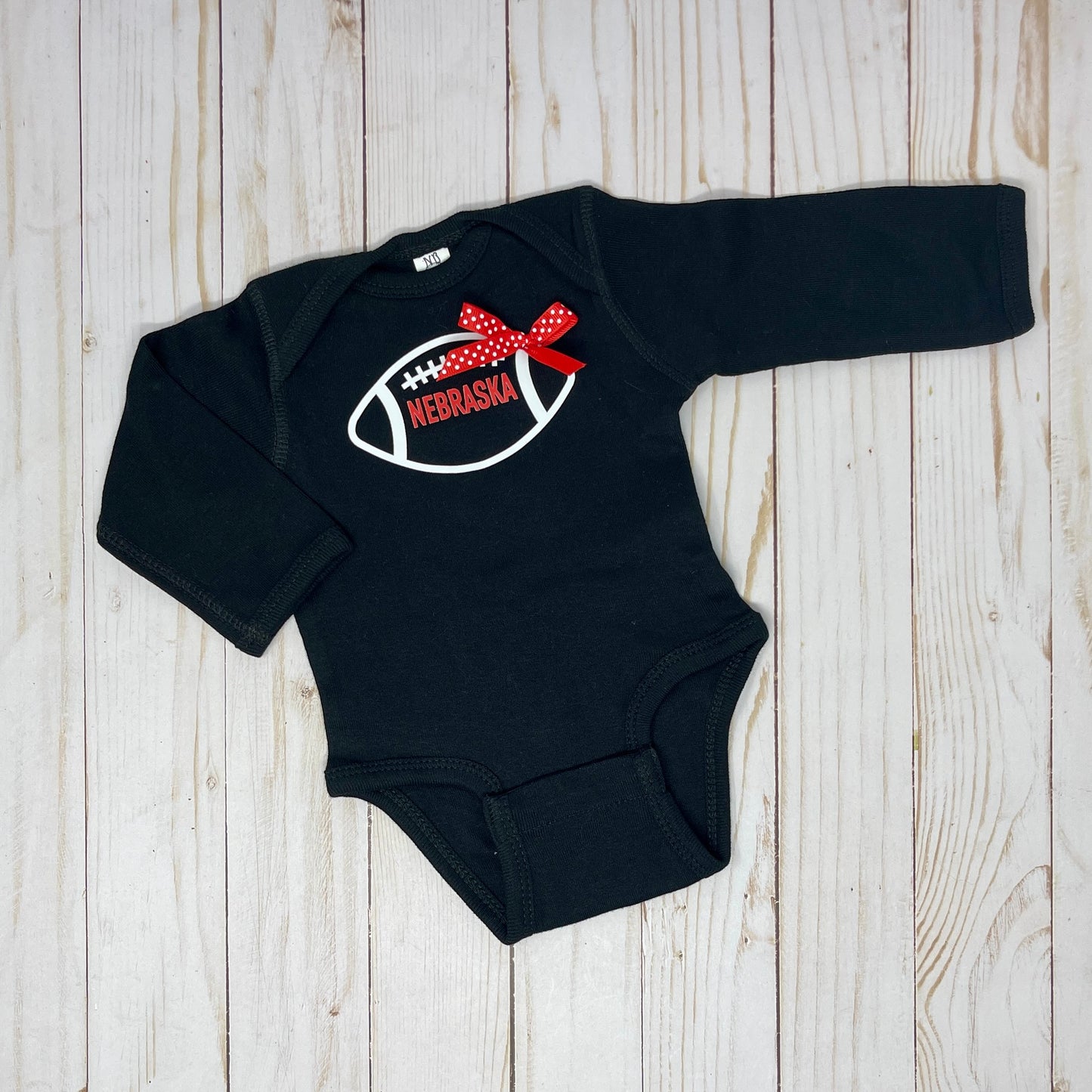 Nebraska Football Longsleeve Onesie