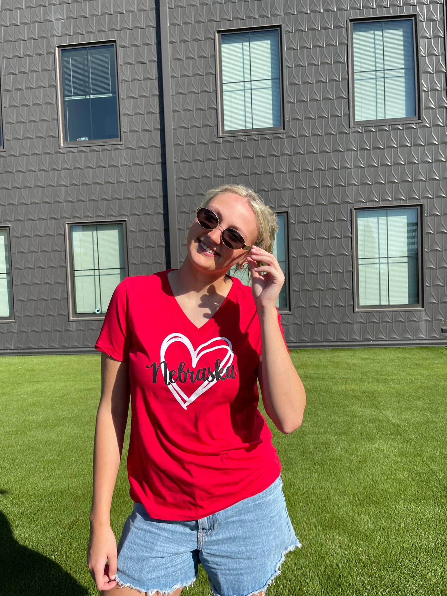 Nebraska Love V-Neck