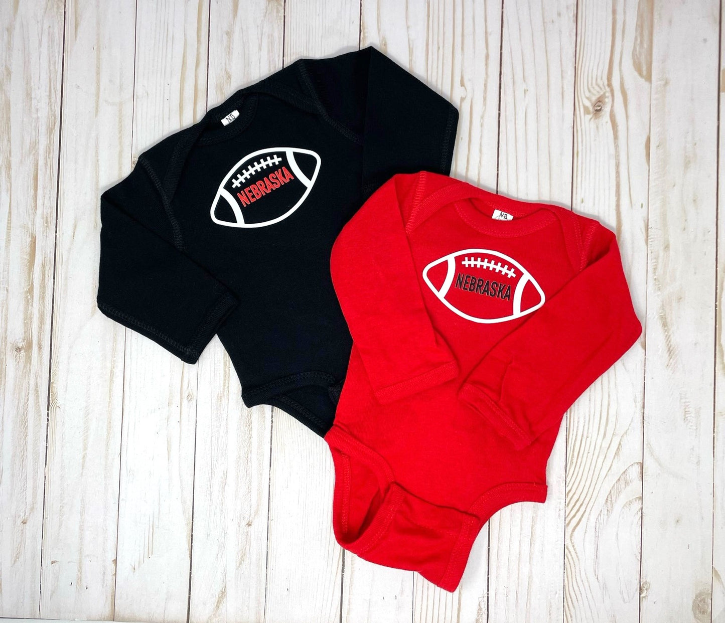 Nebraska Football Longsleeve Onesie