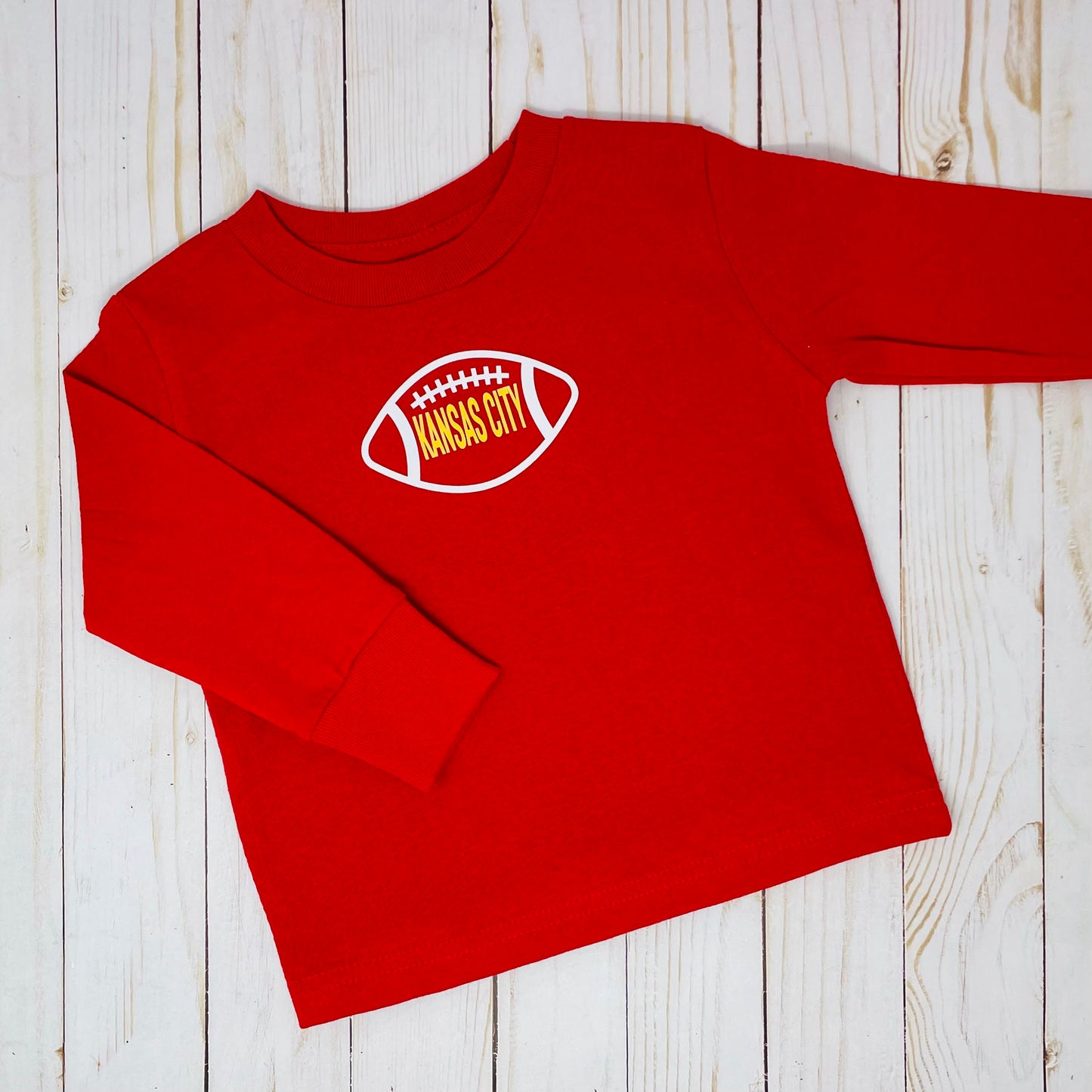 KC Football Toddler Longsleeve Tee
