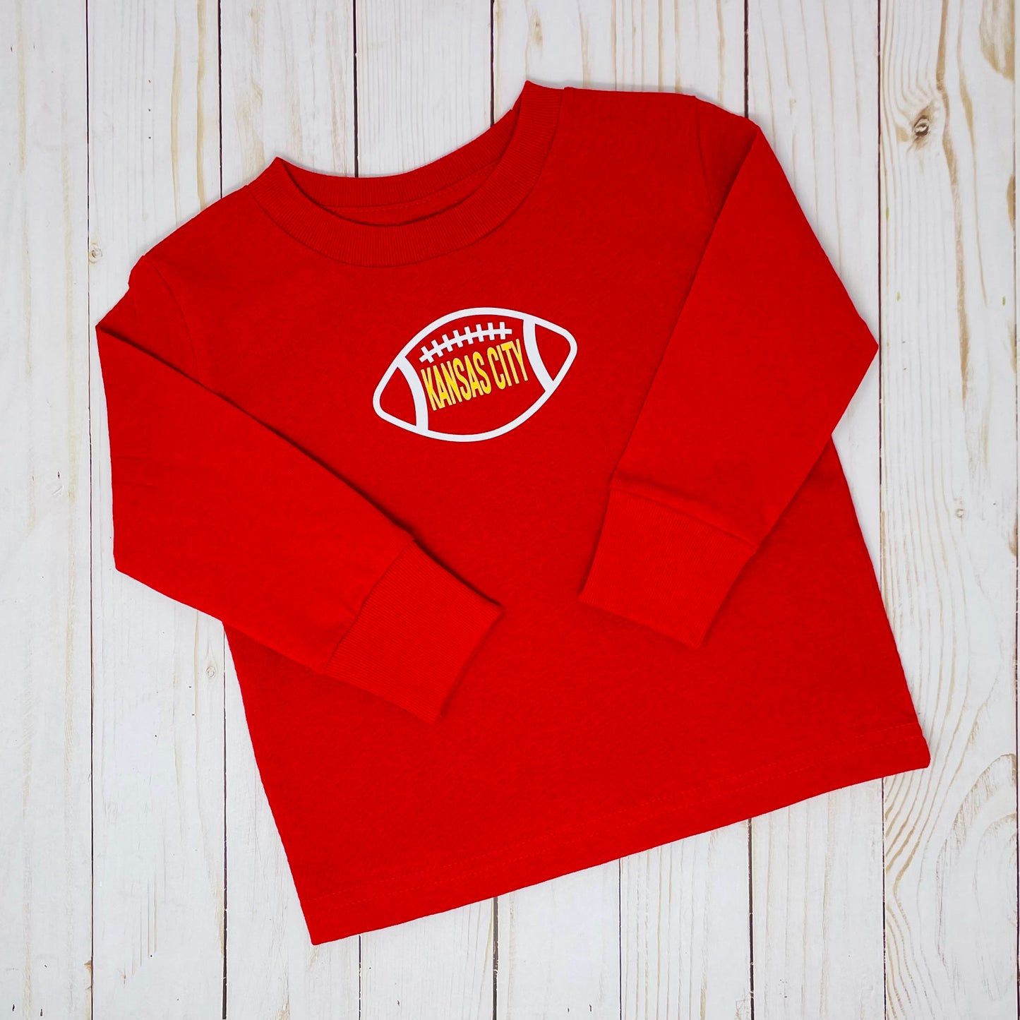 KC Football Toddler Longsleeve Tee