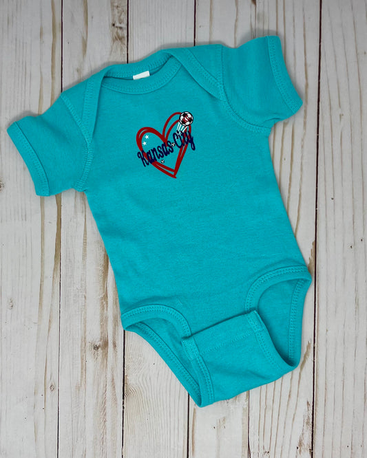 KCC Soccer Heart Onesie
