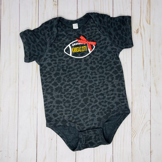 Leopard KC Onesie with Bow