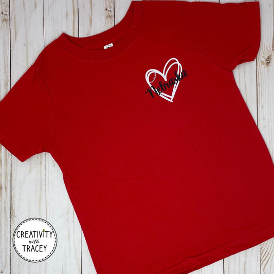 Nebraska Baseball Love Toddler Tee