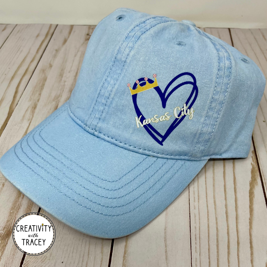 KC Baseball Crowned Heart Hat