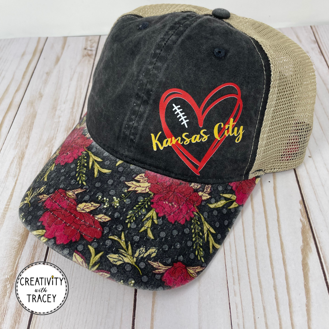 KC Football Women's Floral Hat